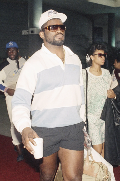 NFL player Lawrence Taylor wearing sunglasses