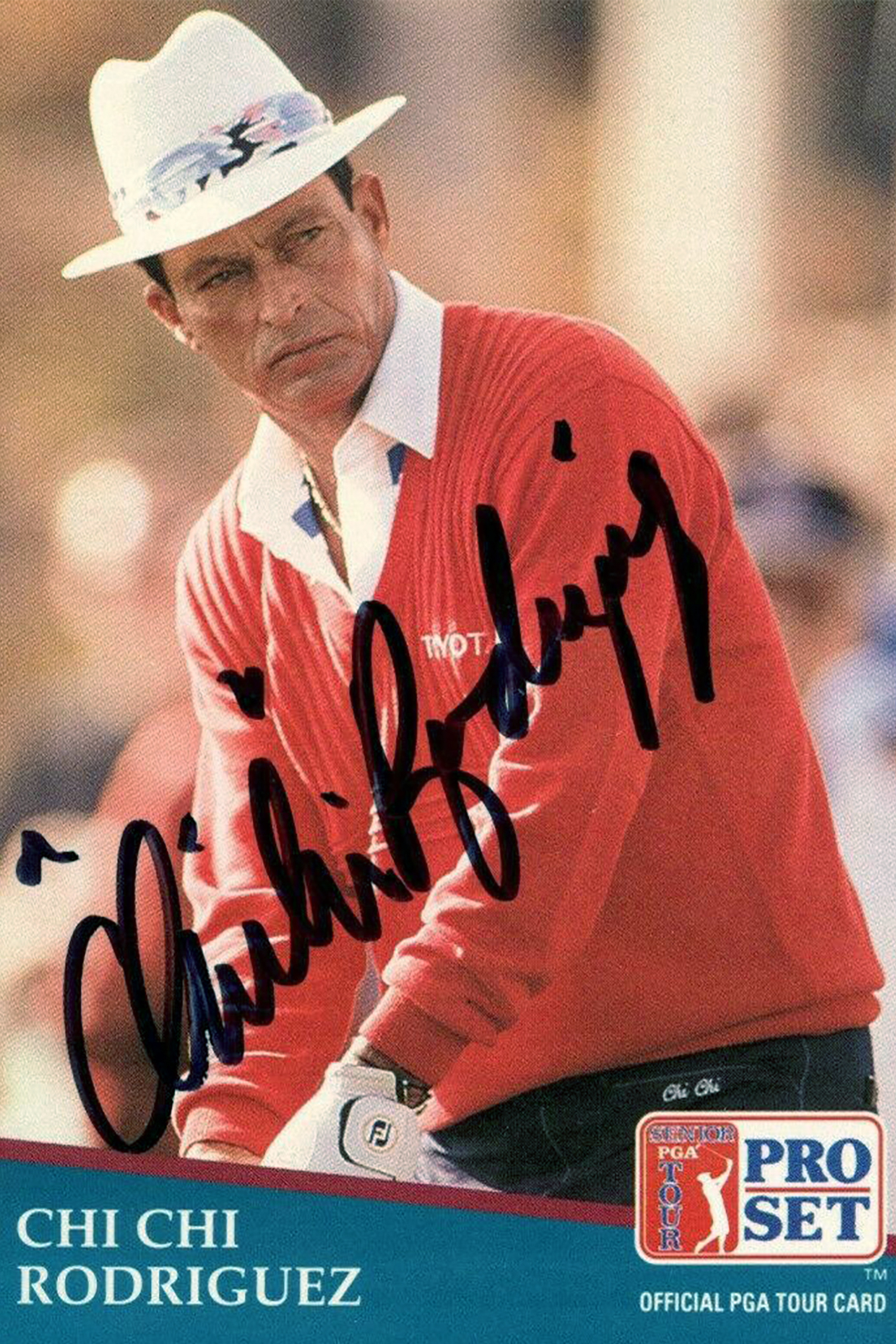 Chi Chi Rodriguez autograph on an offical PGC Tour card