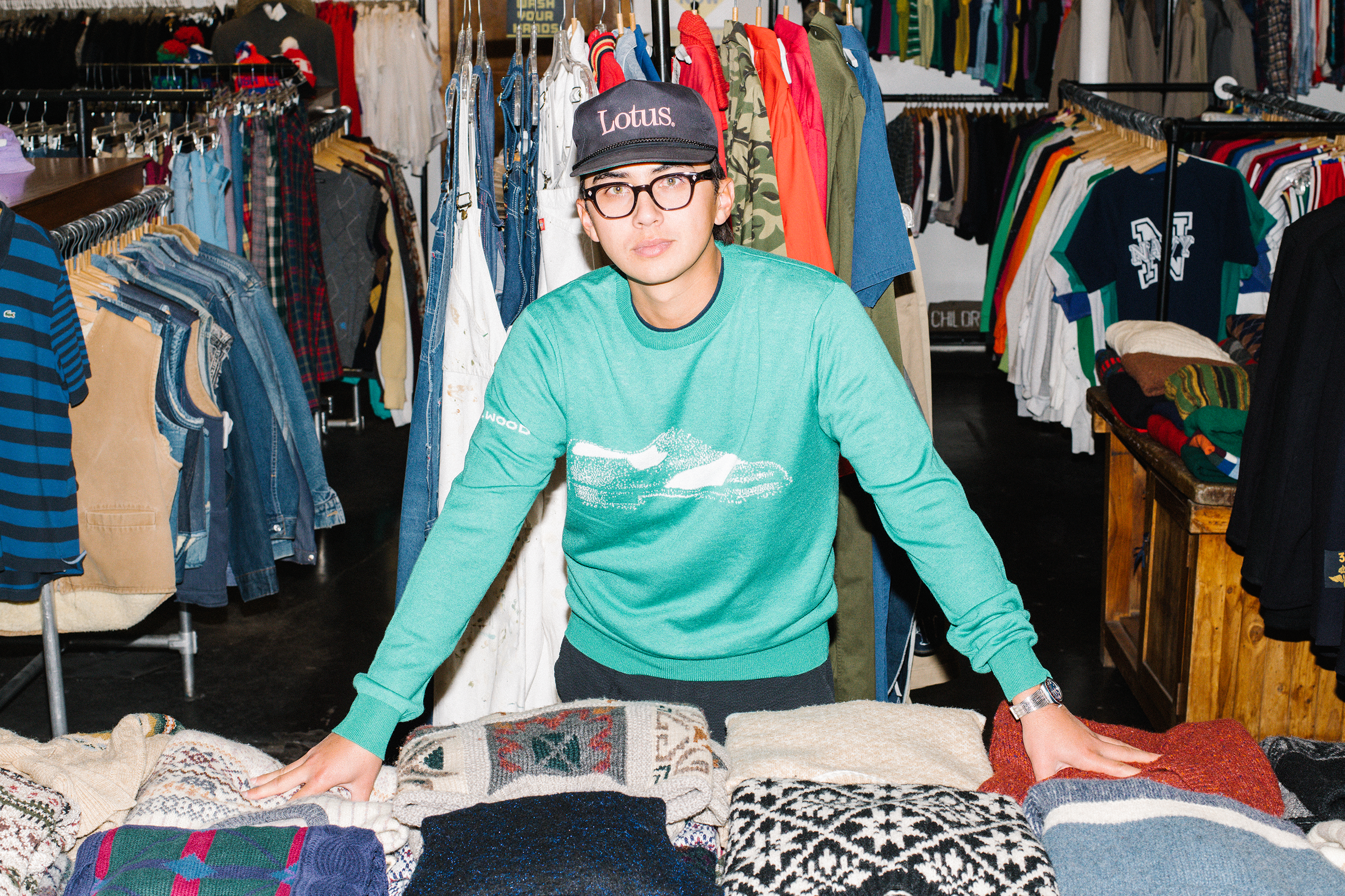 Founder of Metalwood apparel brand Cole Young thrifting