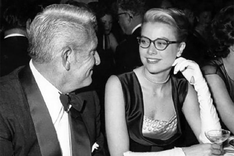 Grace Kelly wearing glasses