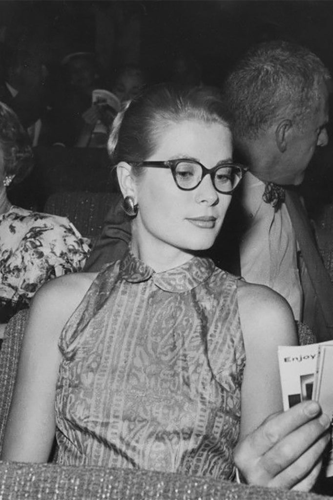 Grace Kelly wearing eyeglasses