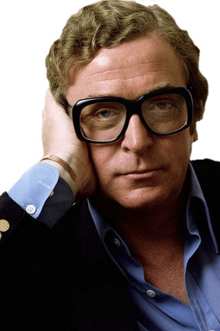 Michael Caine wearing glasses