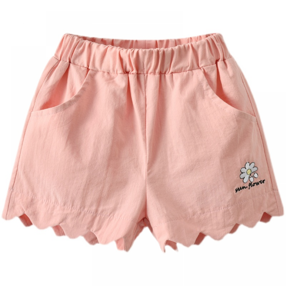 Girls Pocket Letter Foral Shorts kids clothes wholesale