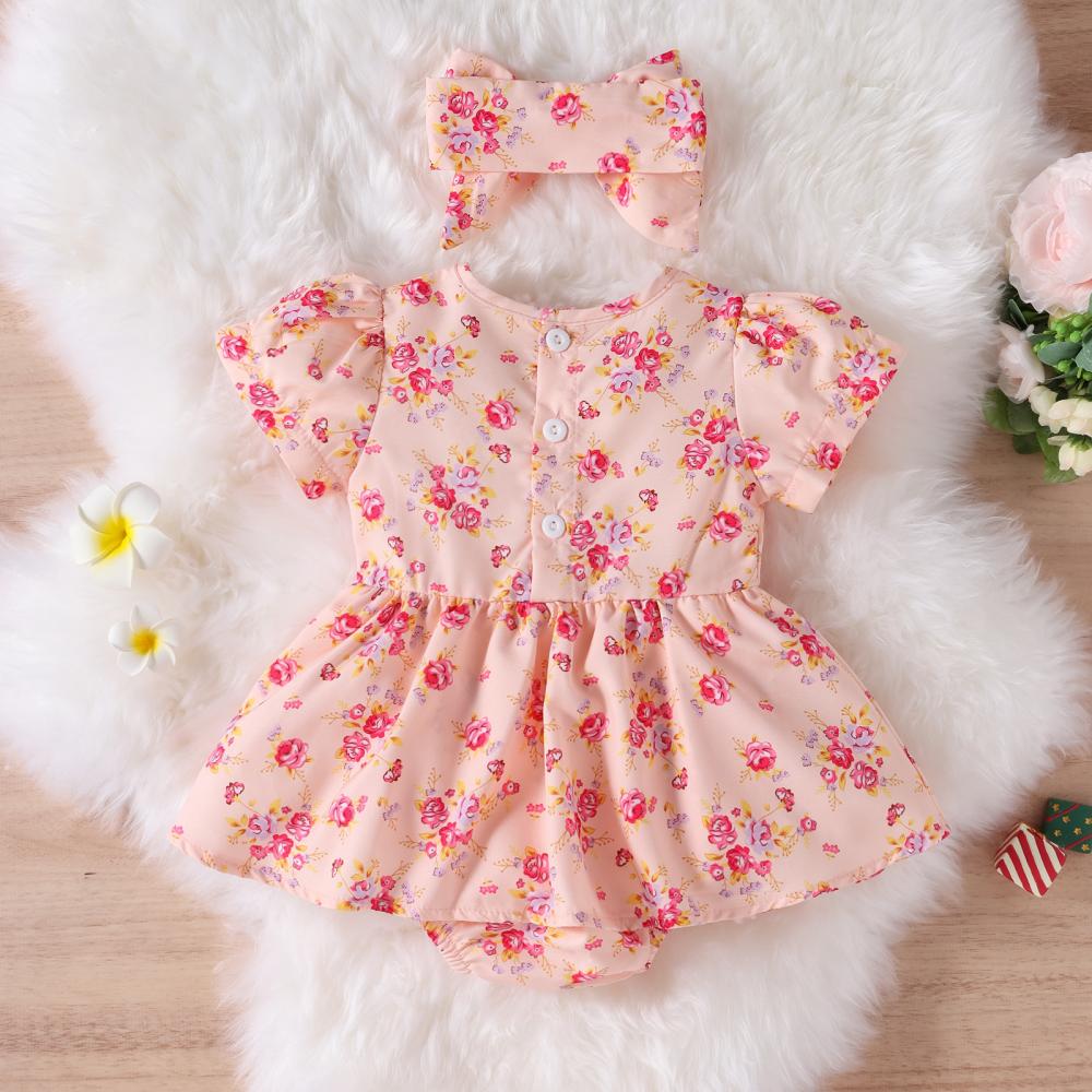 Newborn Girls Summer Floral Romper Buy Baby Clothes Wholesale