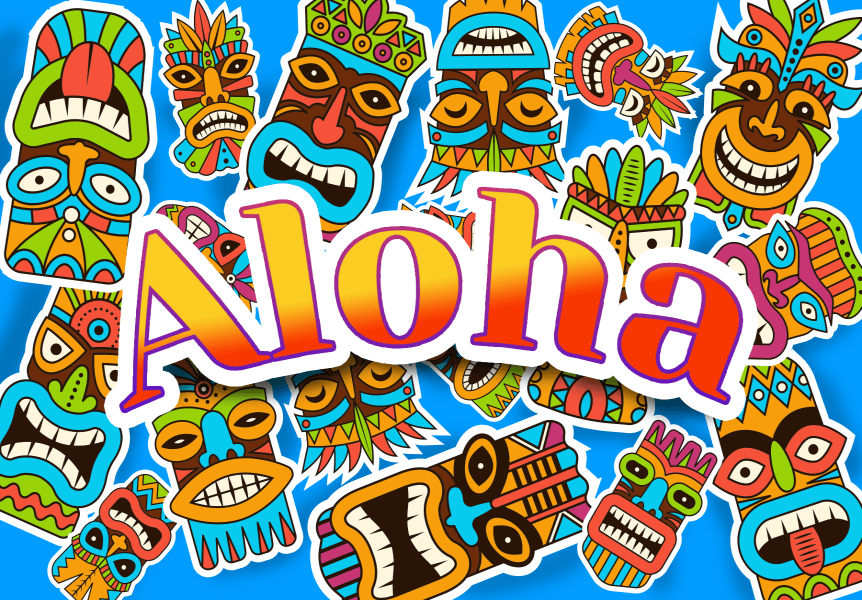 Aloha Tiki Masks Hawaii MicroPuzzle micro mini jigsaw puzzle