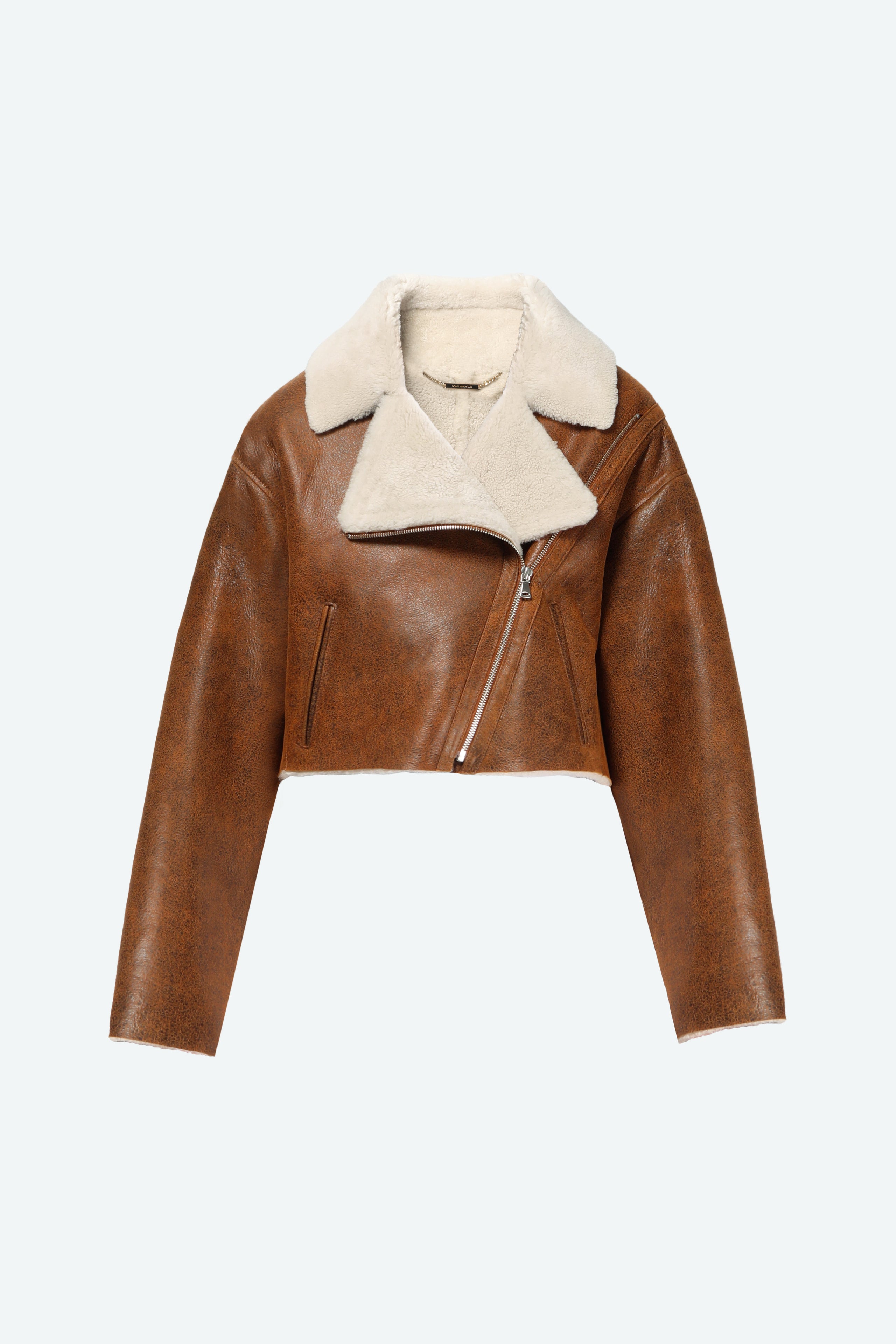 Colorado Camel Ivory Relaxed Shearling Jacket Packshot