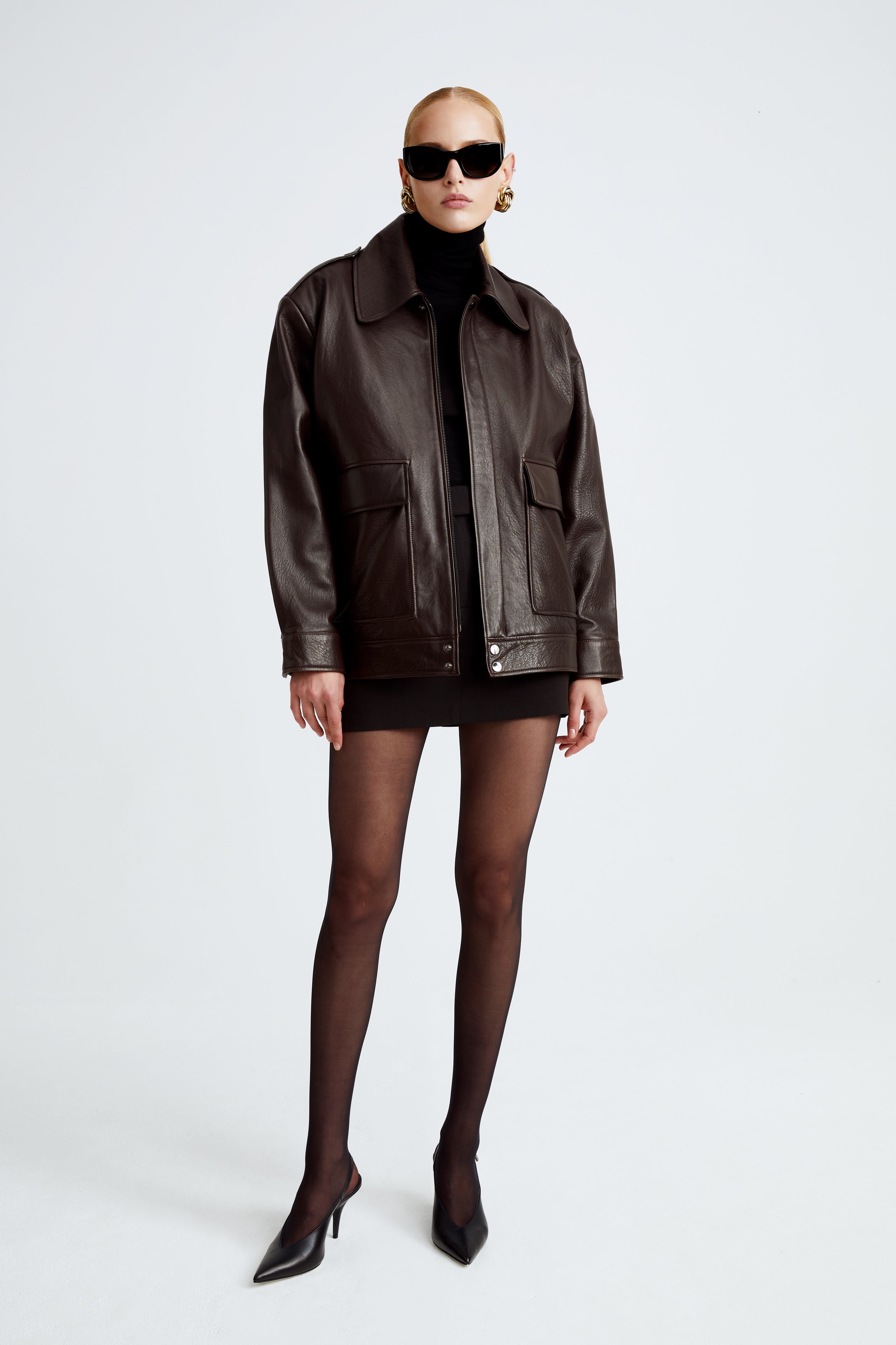 Model is wearing the Drey Chocolat Fondant The It Girl Jacket Front