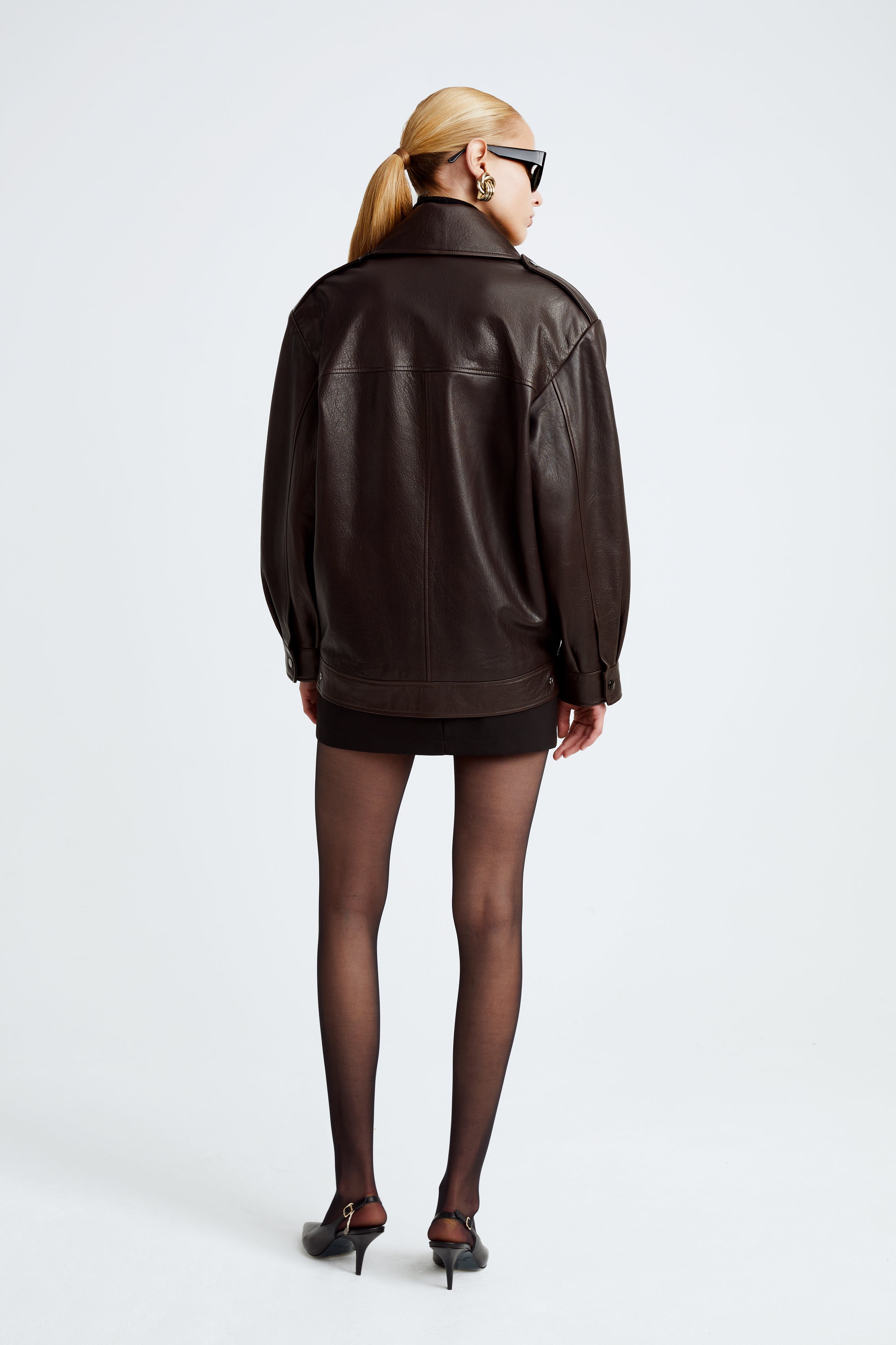 Model is wearing the Drey Chocolat Fondant The It Girl Jacket Back