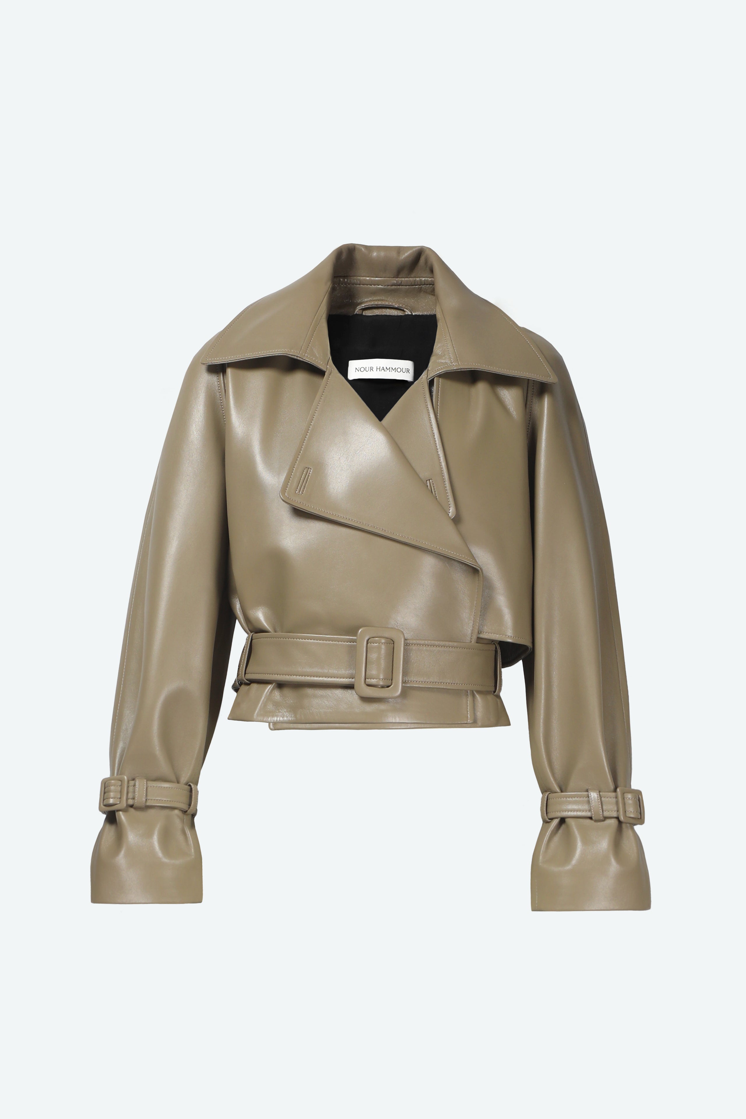 Hatti Cepe Cropped Leather Jacket Packshot