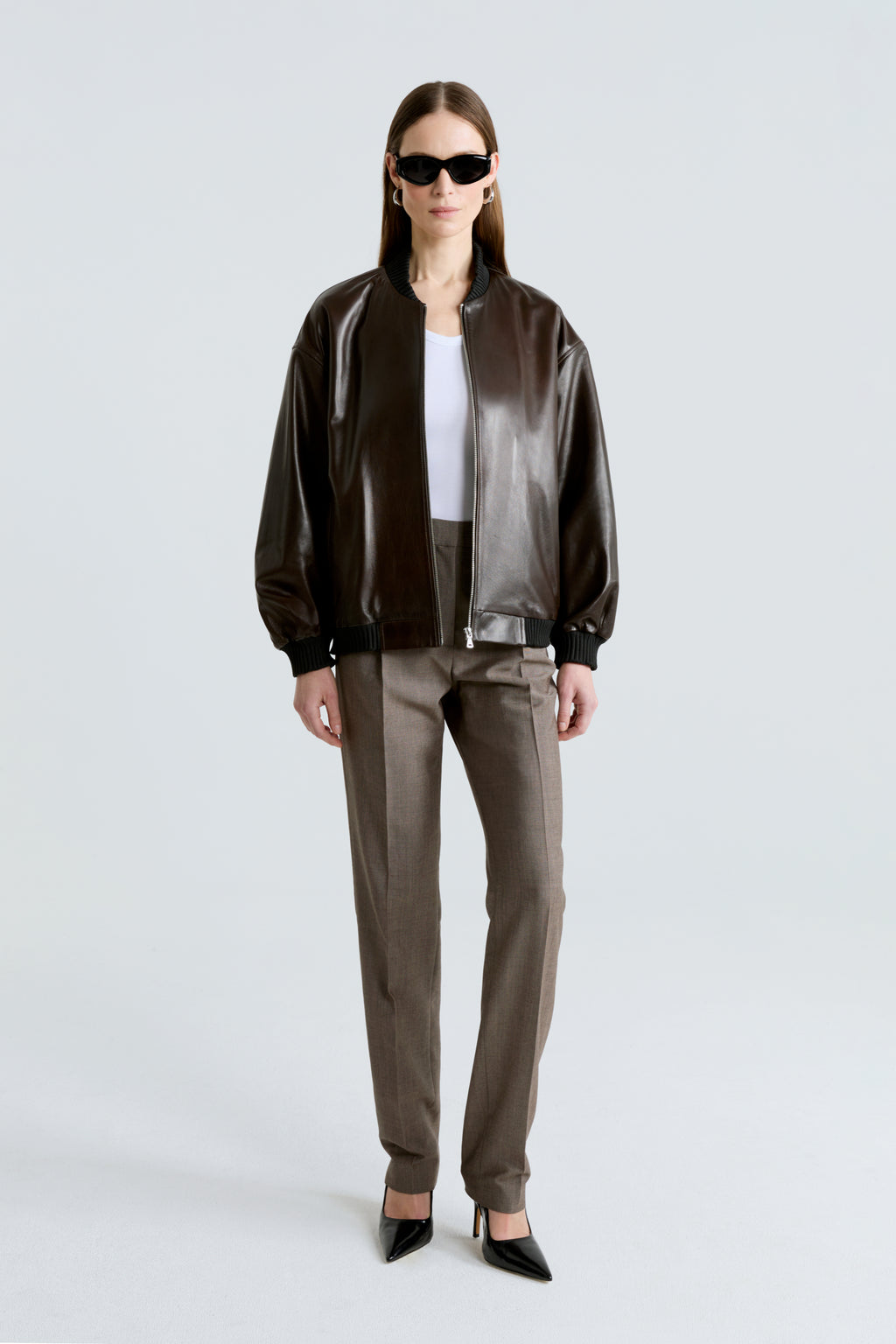Marly Relaxed Leather Bomber