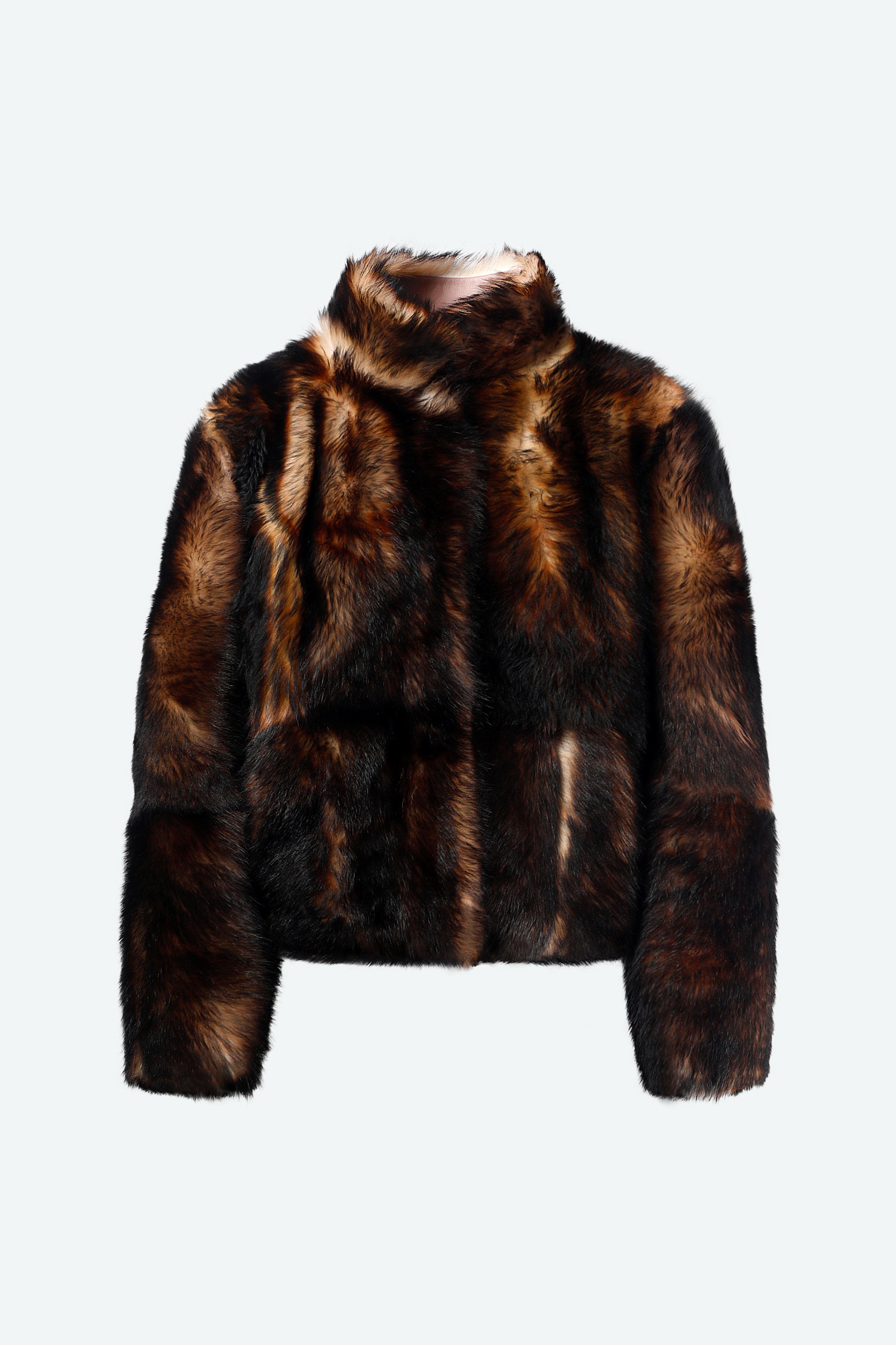 Reina Wild Brown Luxurious Shearling Jacket Packshot