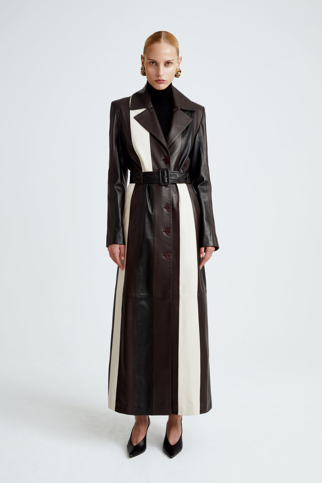 Tatum Patchwork Leather Trench