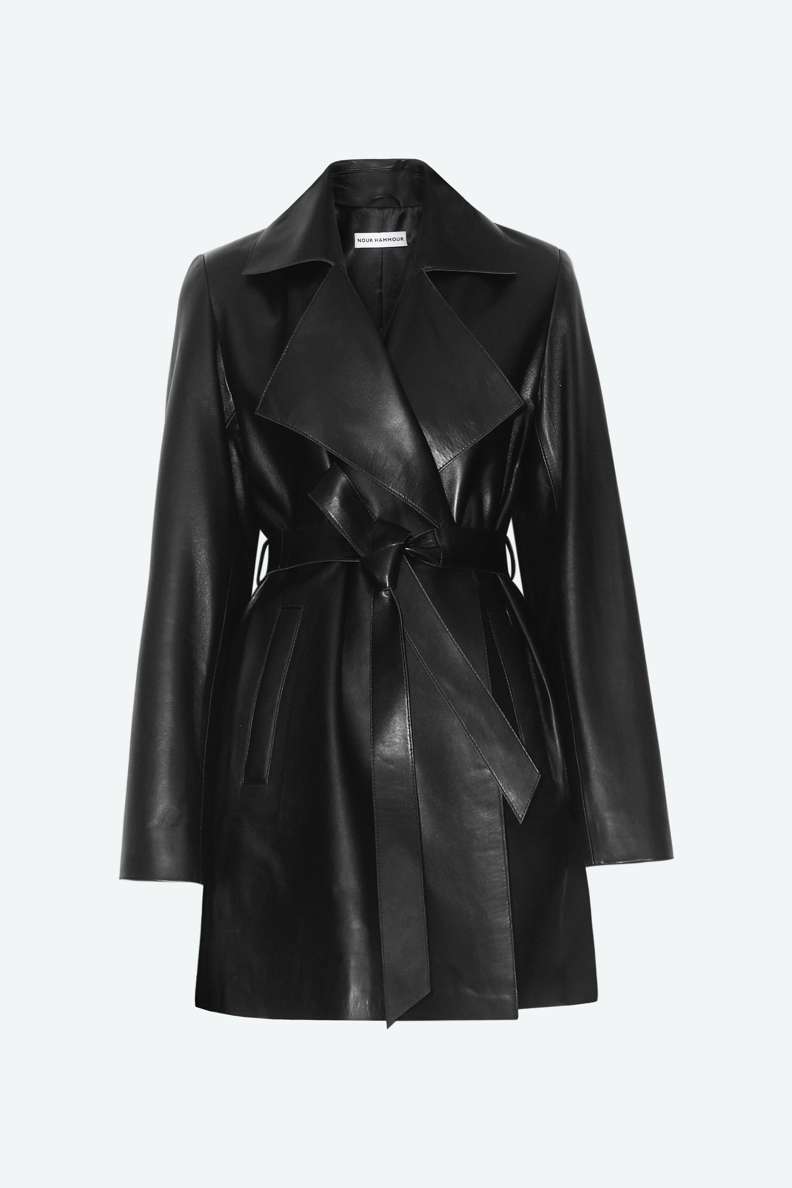 Kerri Black Belted Ladylike Jacket Packshot