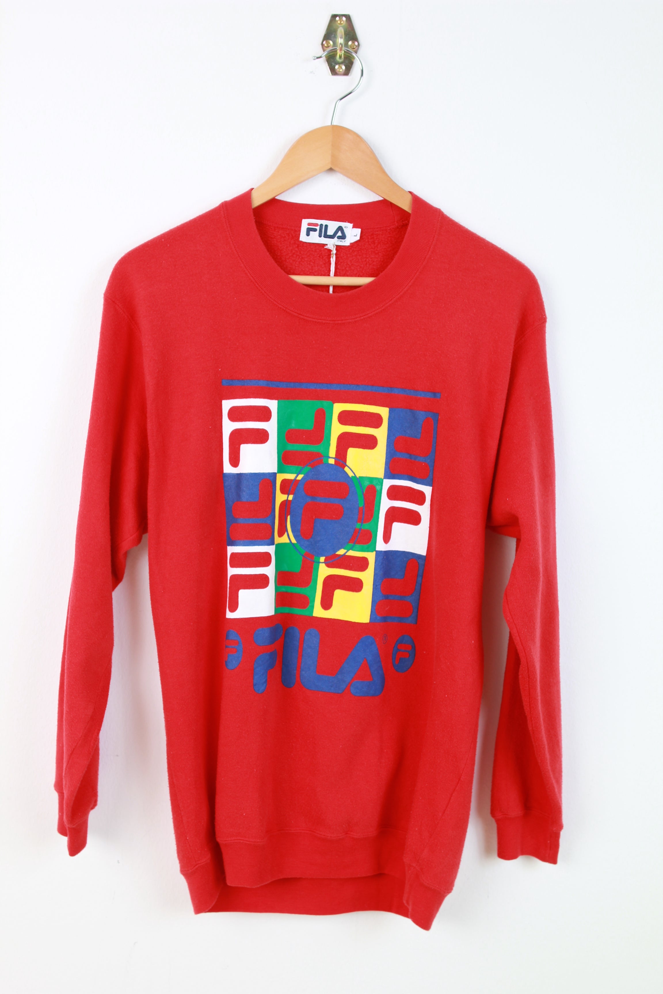 red fila sweater