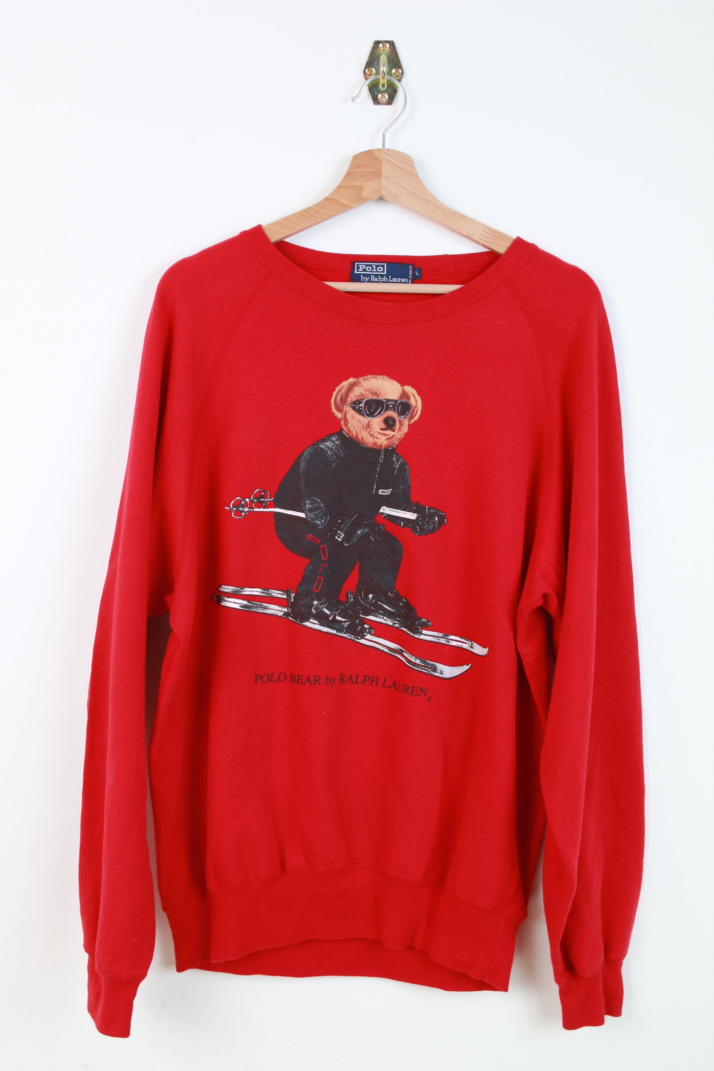 polo bear sweater red