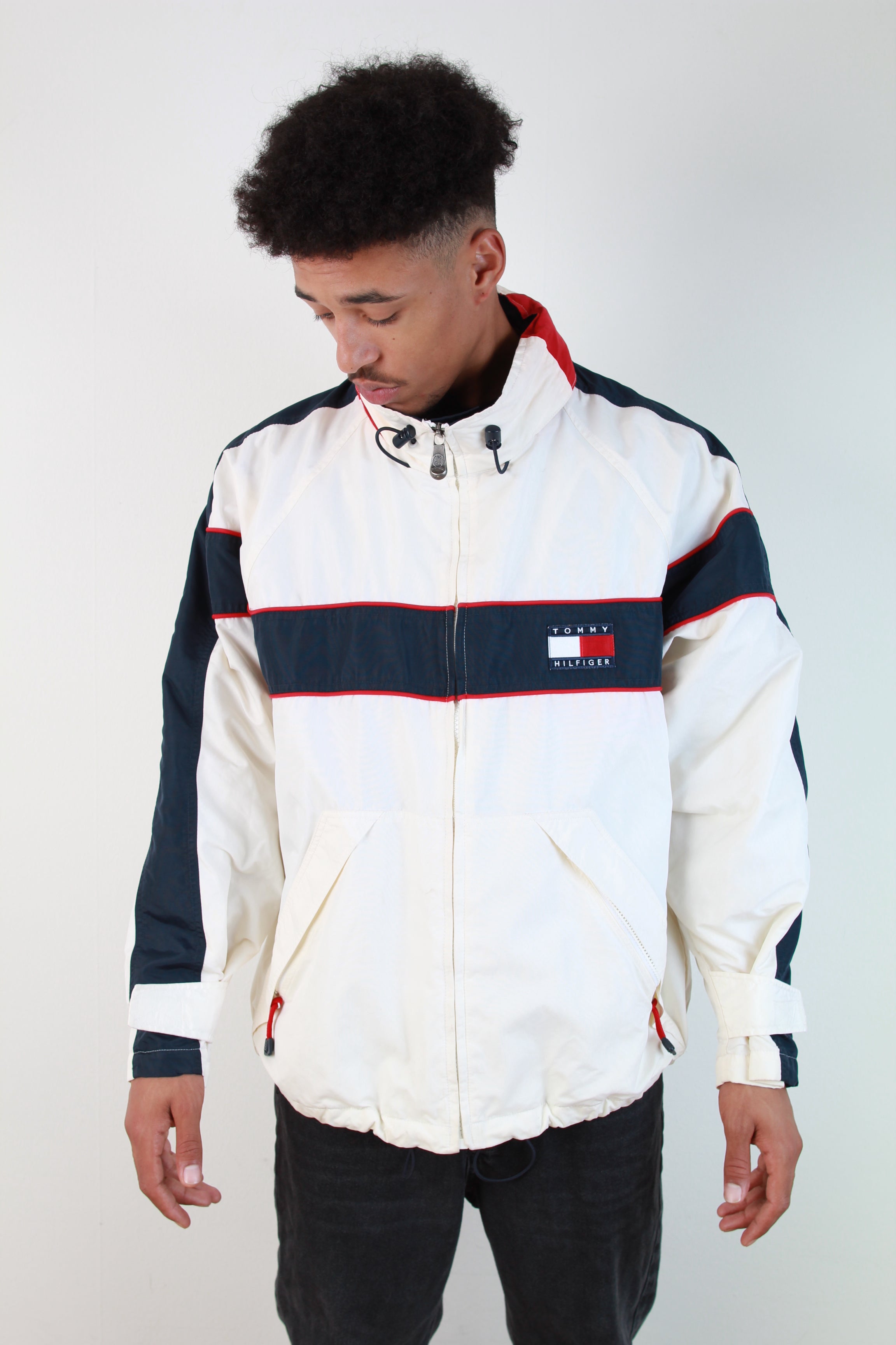 tommy hilfiger hooded windbreaker