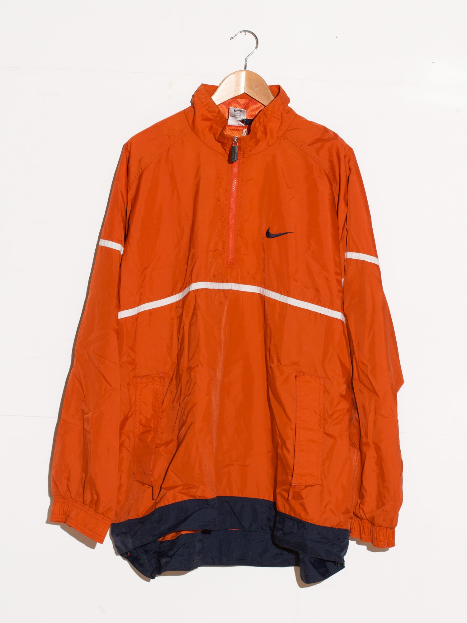 nike windbreaker mens orange