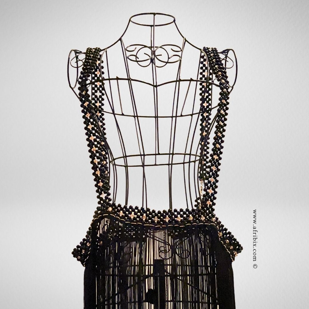 flyersetcinc Black Fringe Body Harness Dress - Ella