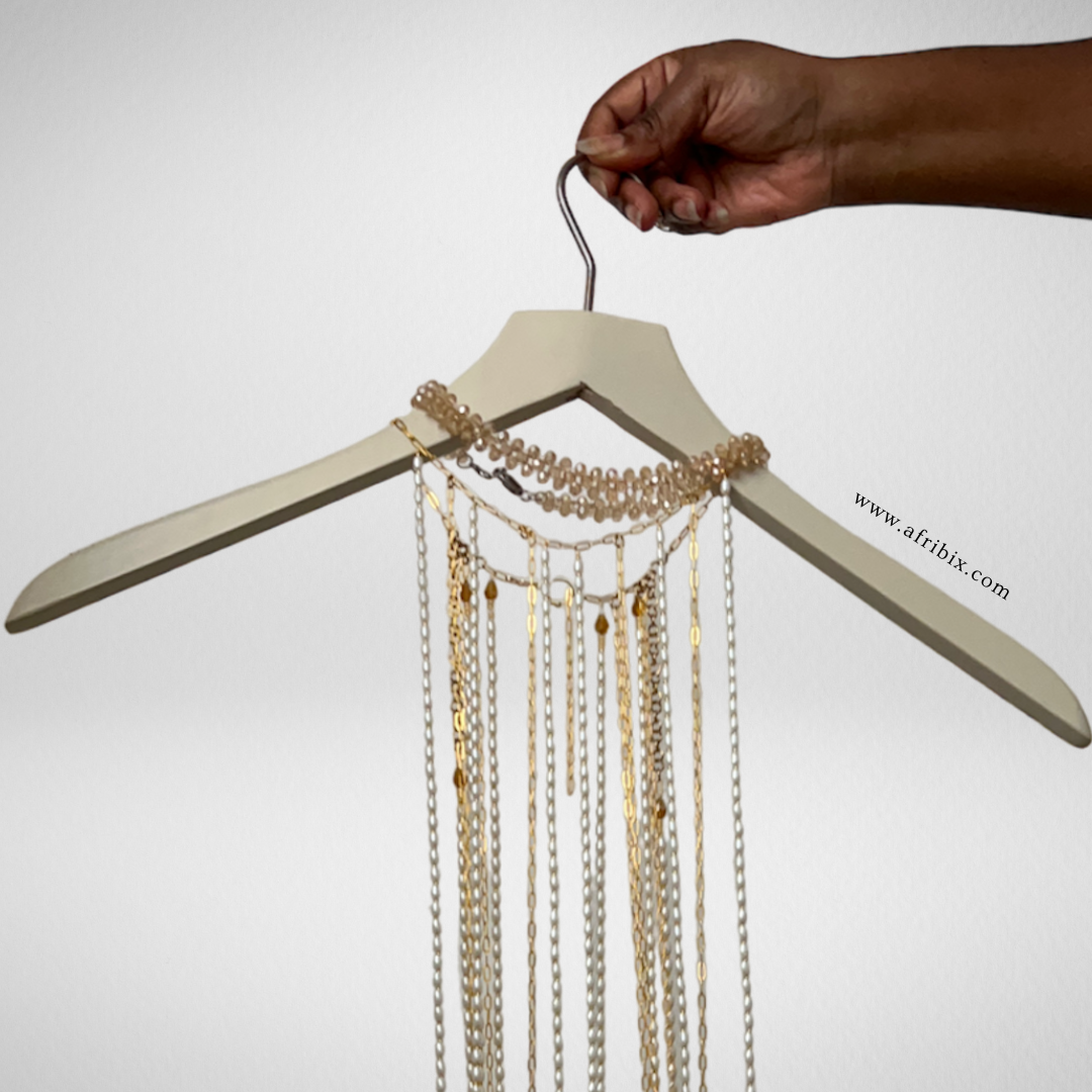 flyersetcinc Gold Body Chain Harness Necklace with draped pearls - Daisy