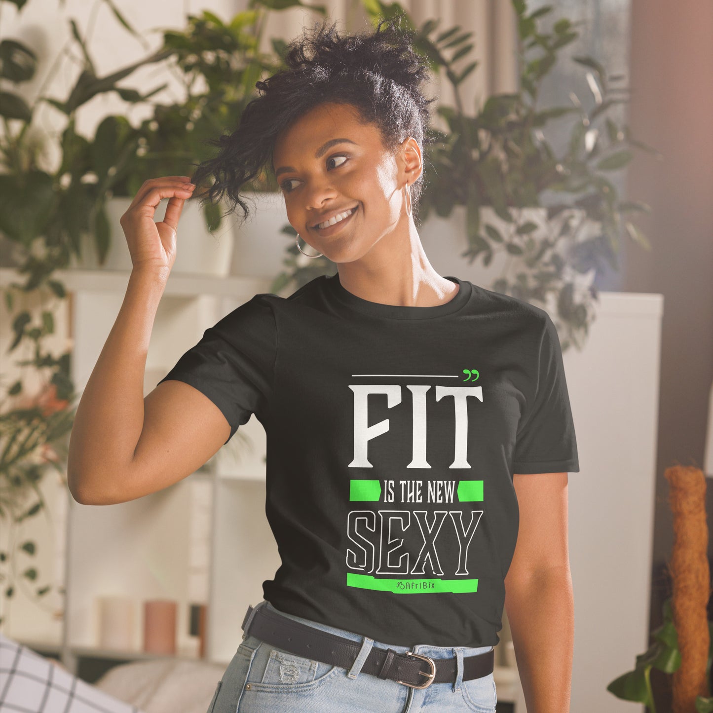 Slogan Word Art Short-Sleeve Unisex T-Shirt - Fit is the New Sexy