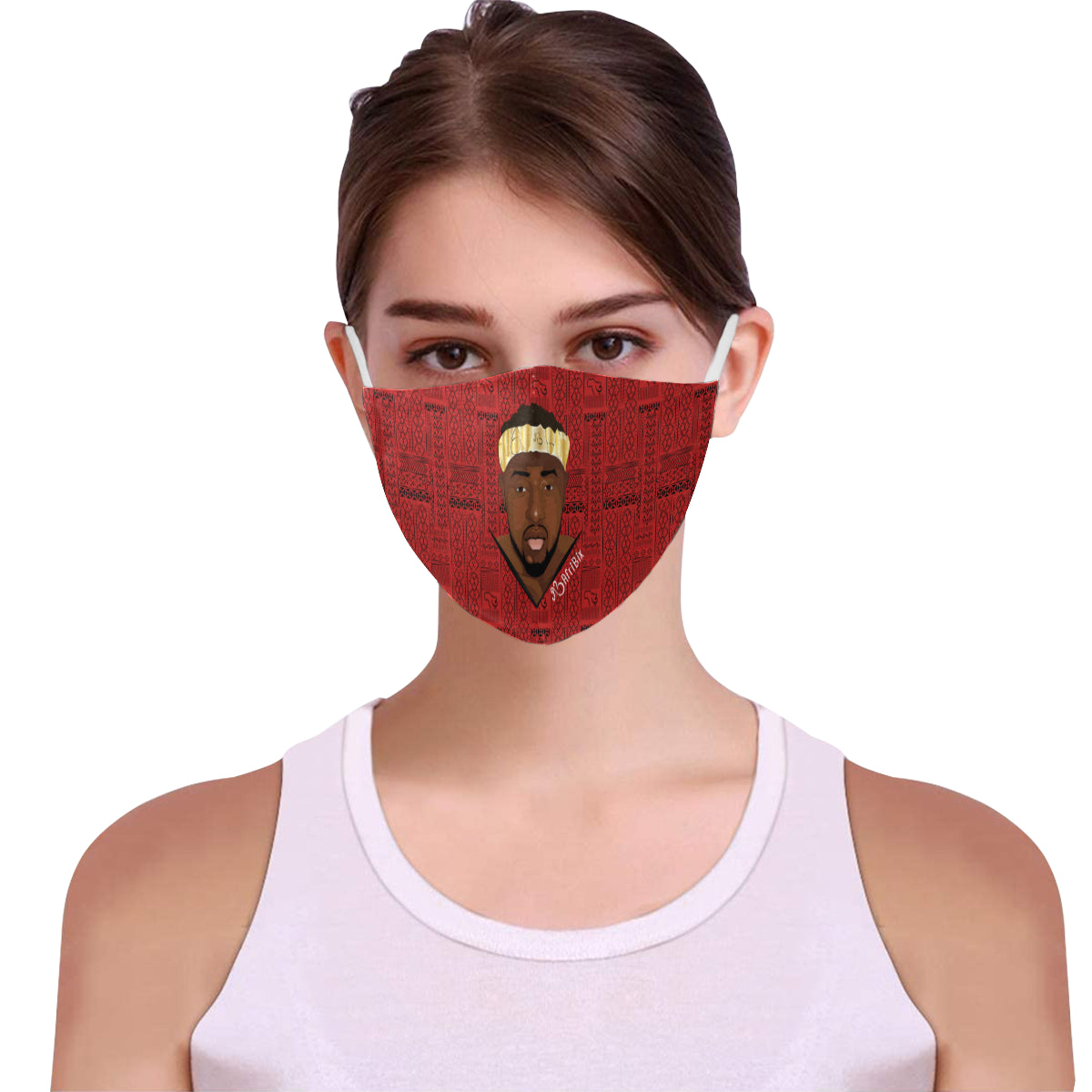 flyersetcinc Warrior King Cotton Fabric Face Mask with Filter Slot & Adjustable Strap (Pack of 5) - Non-medical use