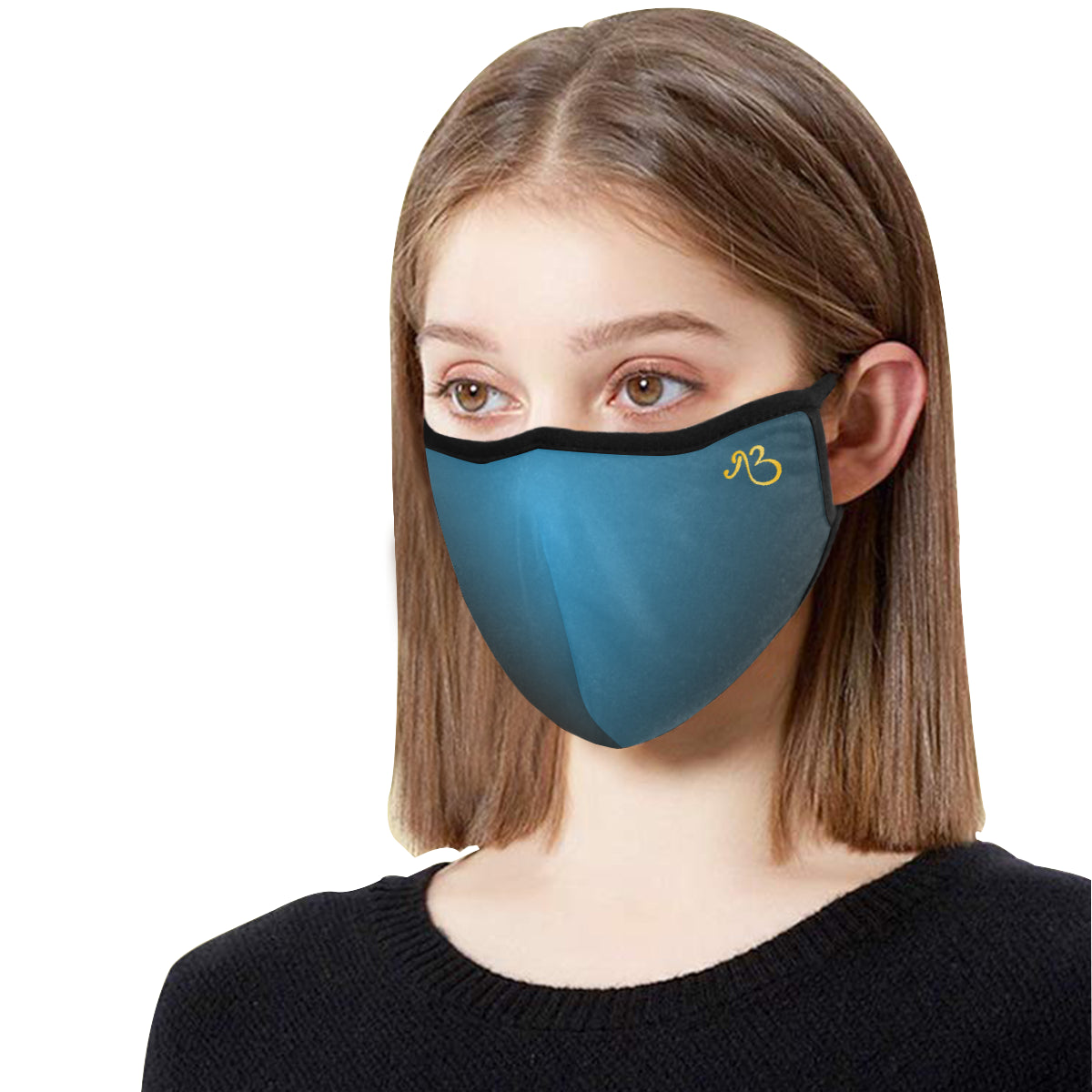 flyersetcinc Sky Blue Galaxy Cotton Fabric Face Mask with filter slot (30 Filters Included) - Non-medical use