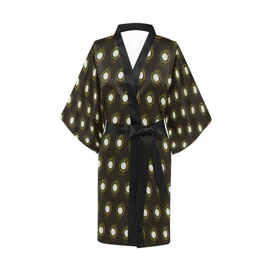 Ankara Adaeze Black Kimono Robe