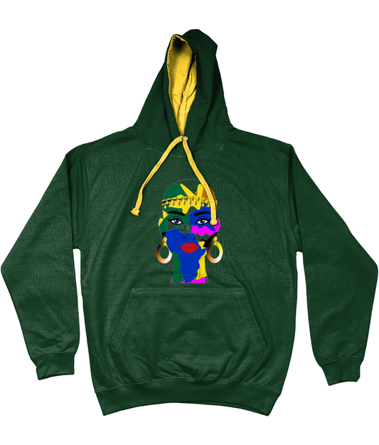 flyersetcinc Camo Warrior Unisex Hoodie with a contrast hood and string