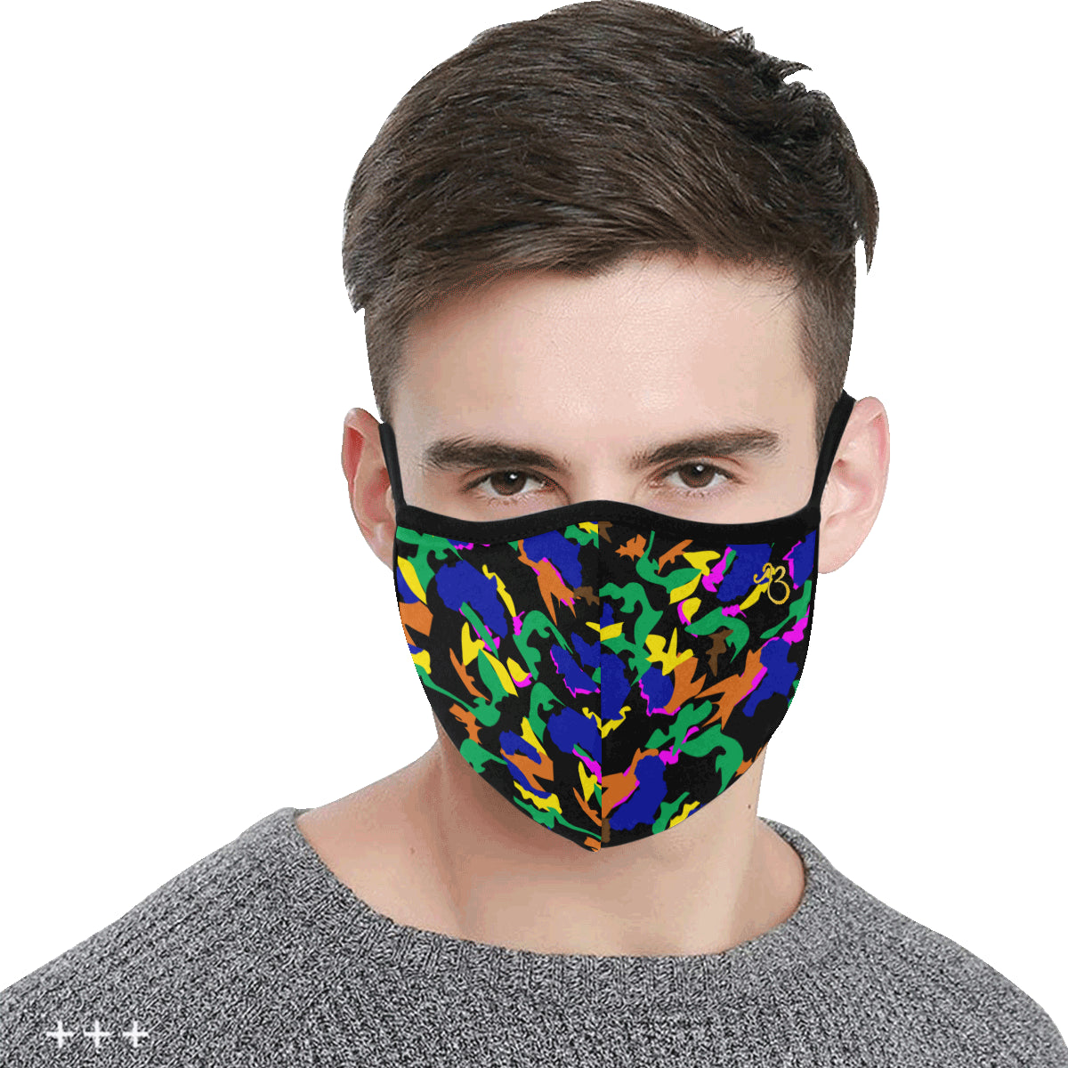 flyersetcinc Camo Print Cotton Fabric Face Mask with filter slot (30 Filters Included) - Non-medical use