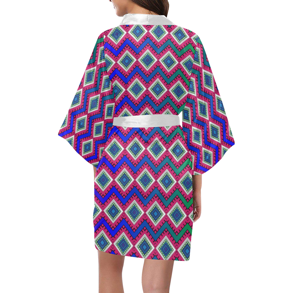 flyersetcinc Quad Print Short Kimono Robe