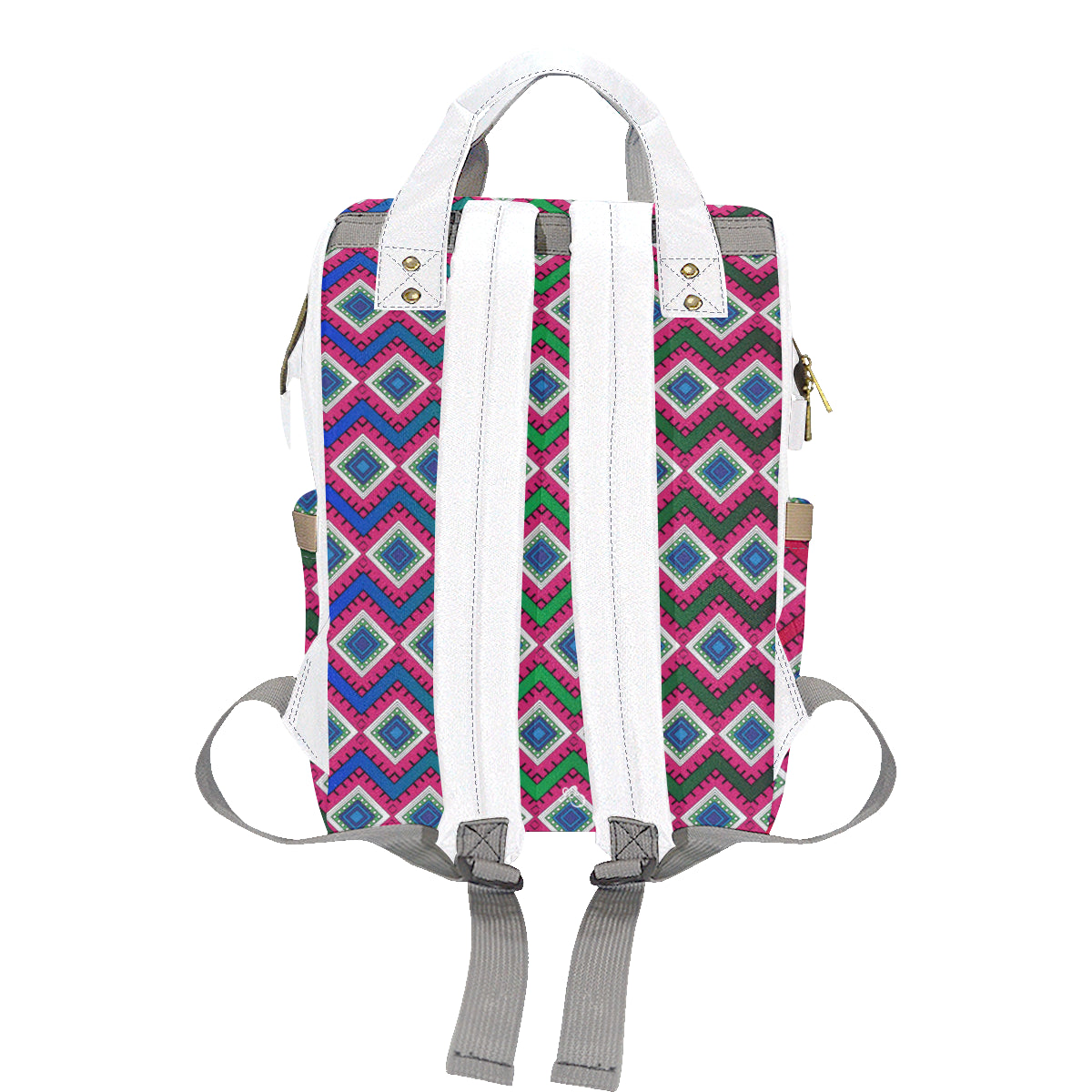 Quadrangle Print Galaxy Multi-Function Backpack