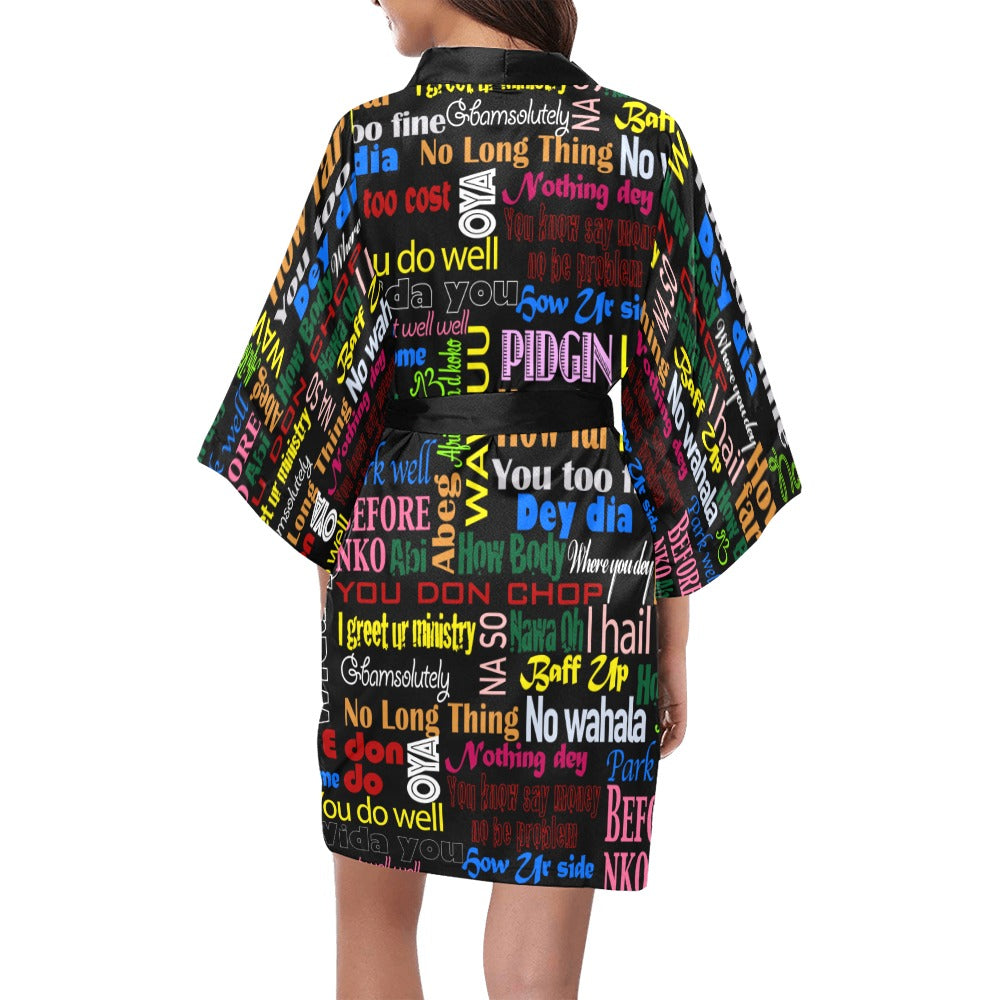 flyersetcinc Pidgin Print Kimono Robe Coverup