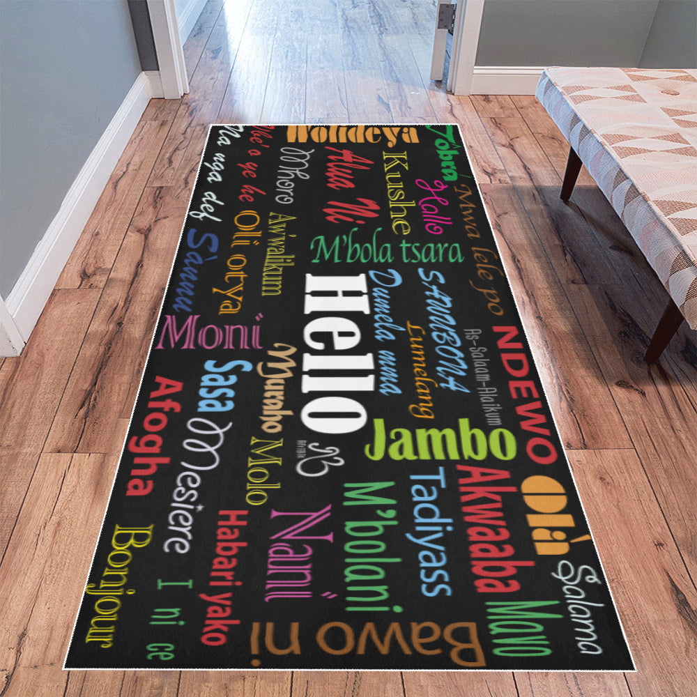 flyersetcinc Hello Print Area Rugs