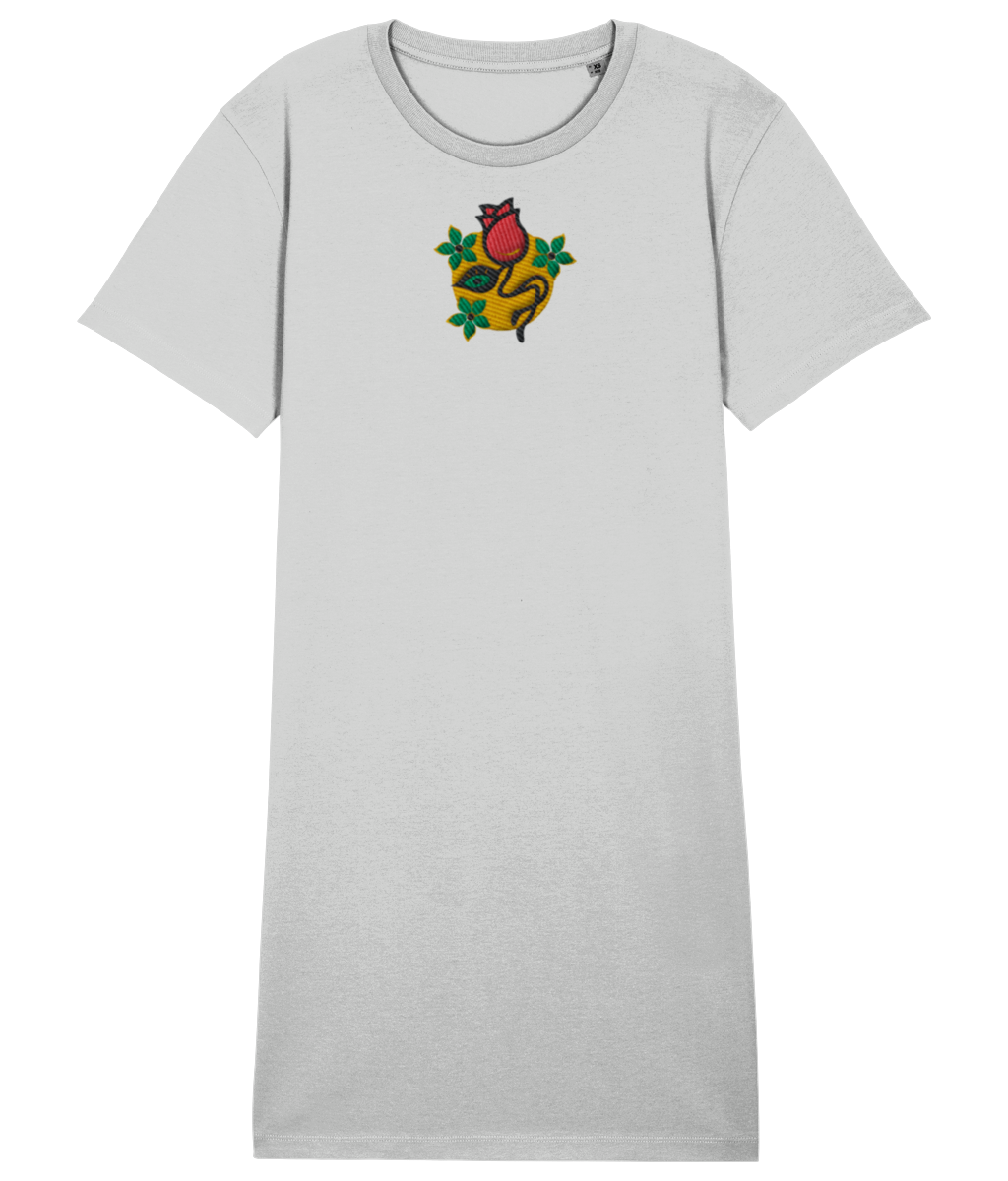 Soul full of sunshine embroidered Tshirt Dress