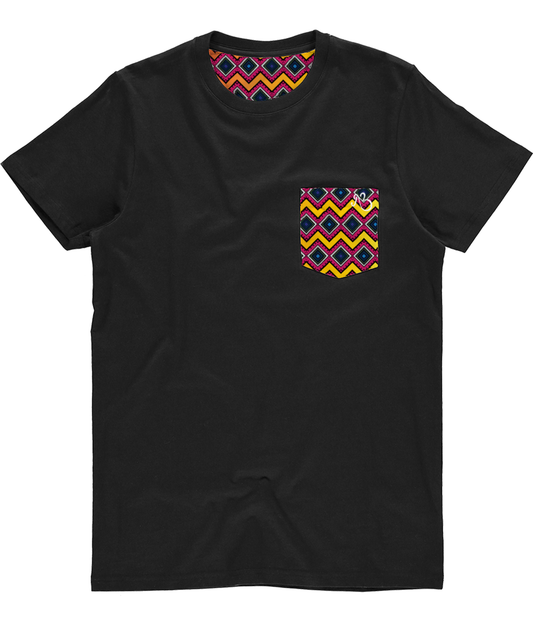 Unisex Pocket Tee - Sun Quadrangle Print