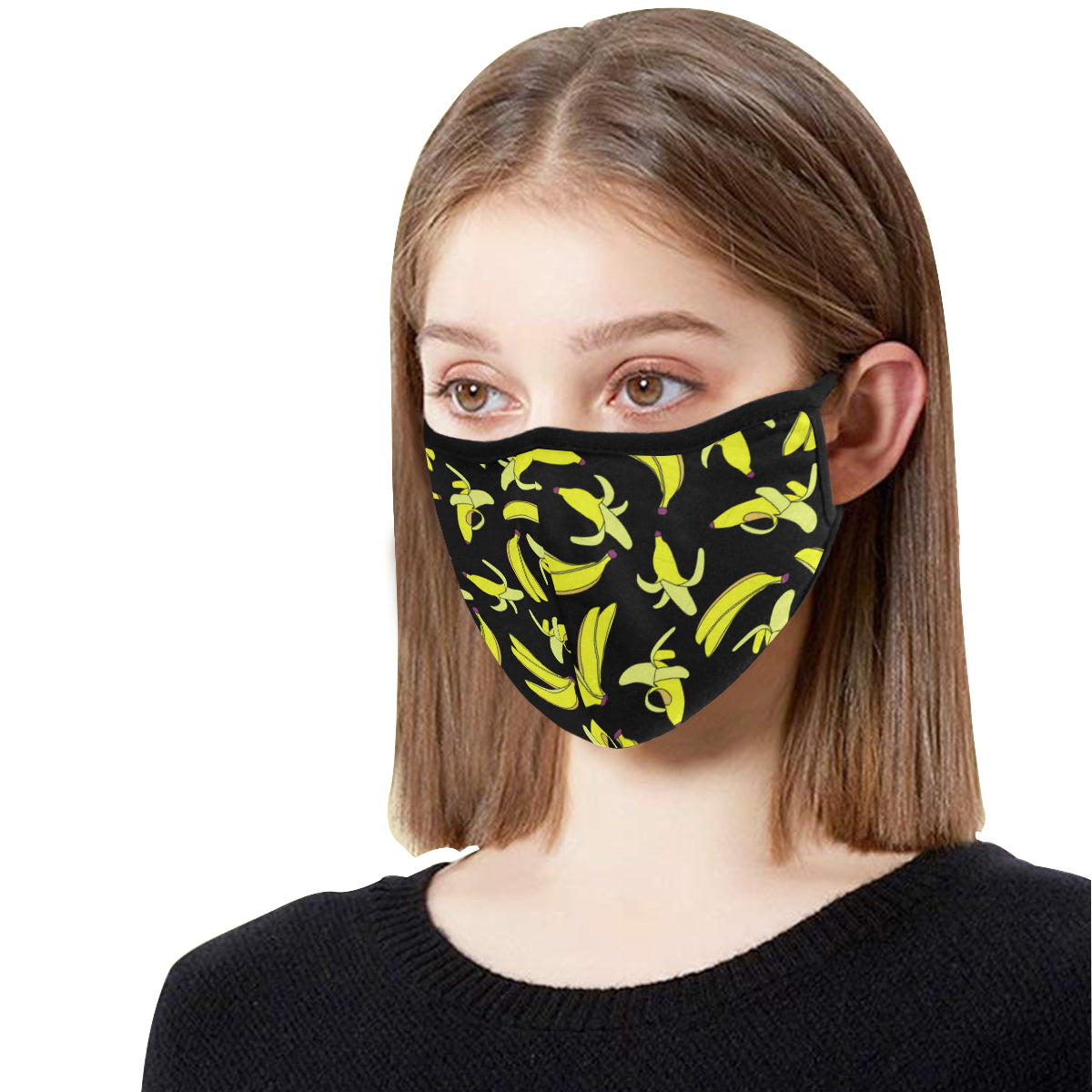 Going Bananas Cotton Fabric Face Mask with filter slot (30 Filters Included) - Non-medical use