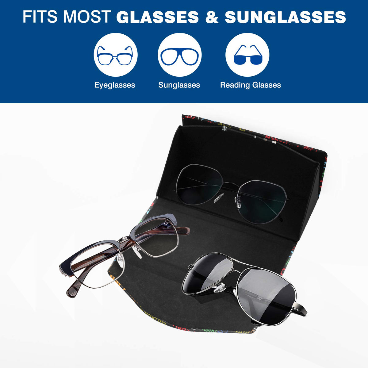 flyersetcinc Hello Print Foldable Glasses Case