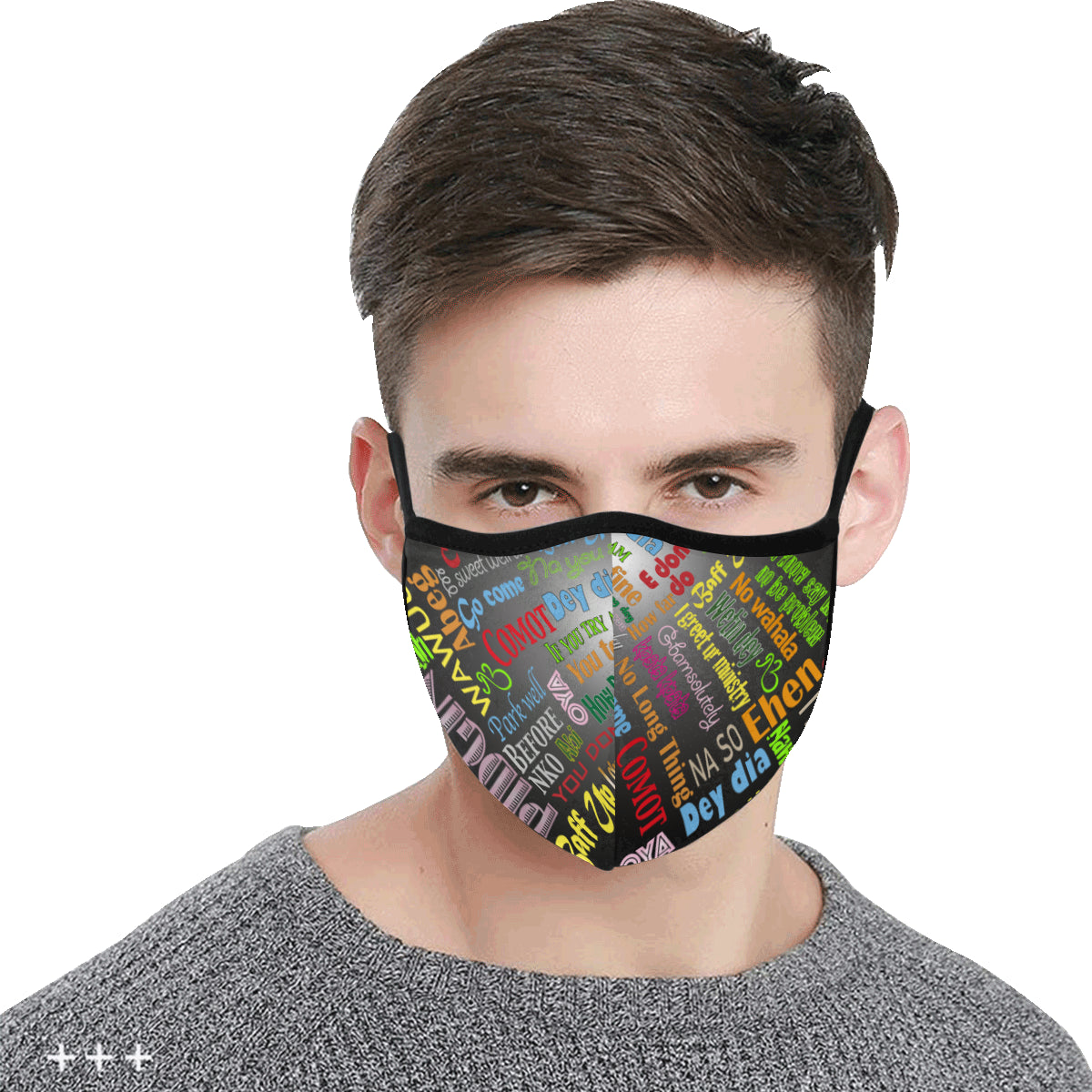 flyersetcinc Pidgin Print Cotton Fabric Face Mask with filter slot (30 Filters Included) - Non-medical use