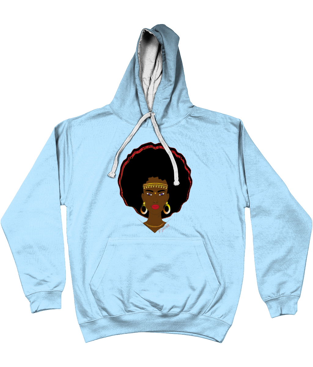 flyersetcinc Warrior Unisex Hoodie with a contrast hood and string