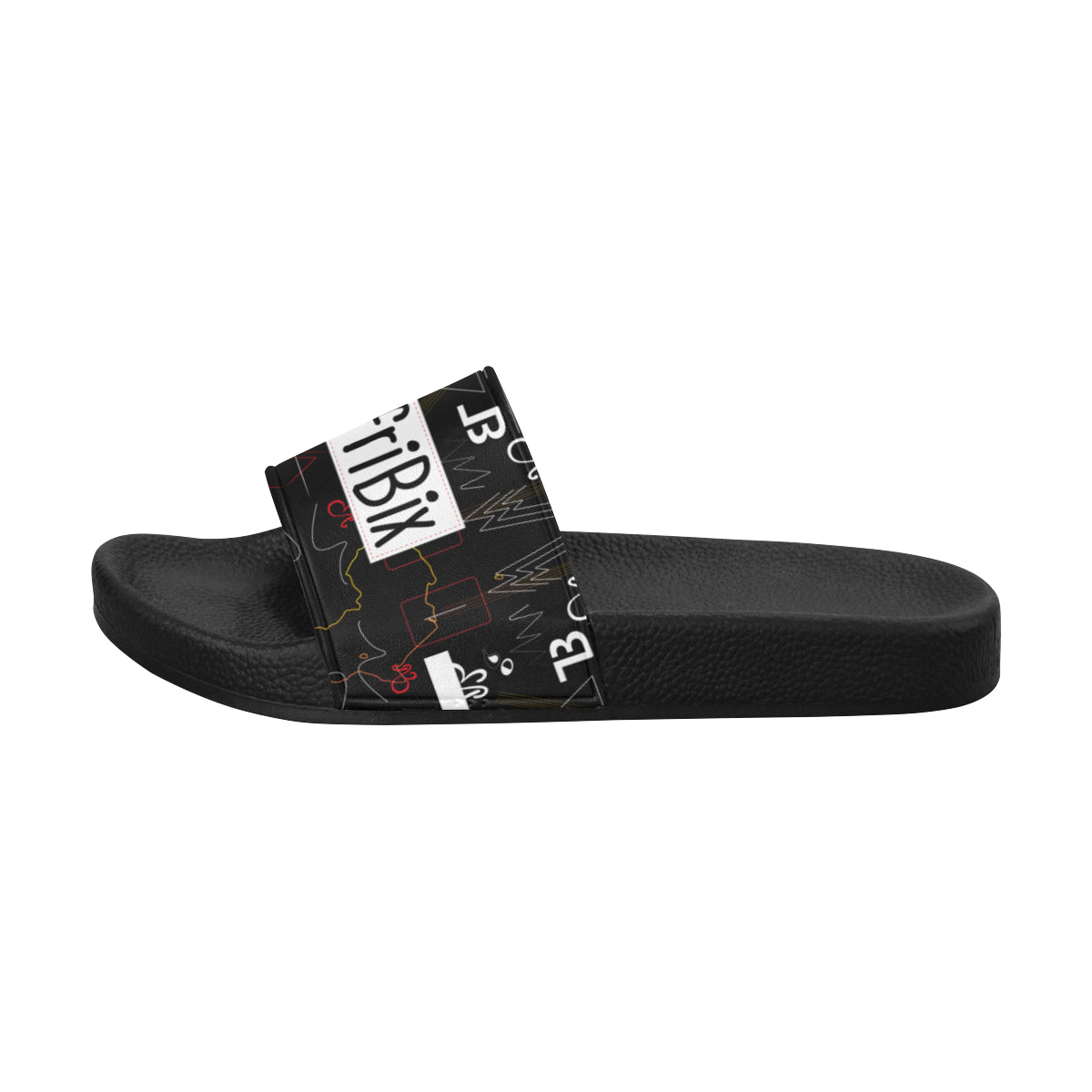 Linear Print Unisex Slides