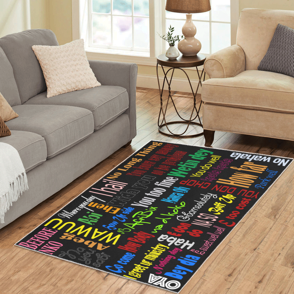 flyersetcinc Pidgin Print Area Rugs