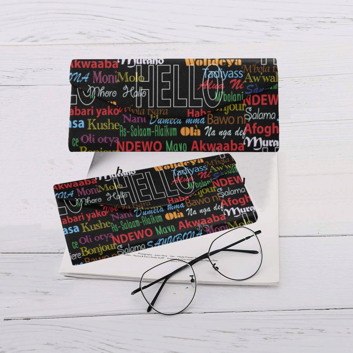 flyersetcinc Hello Print Foldable Glasses Case