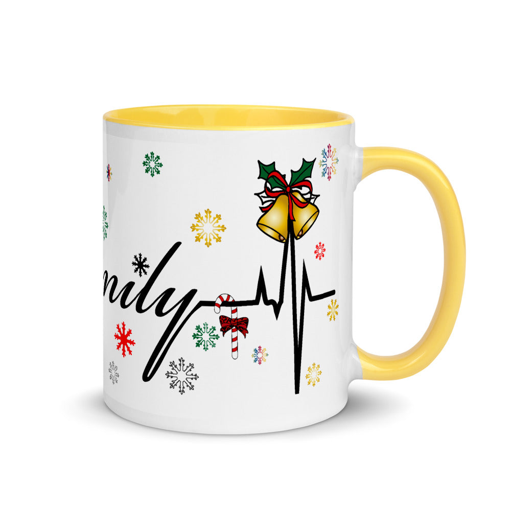 'Family Christmas' Two Toned Mug - White