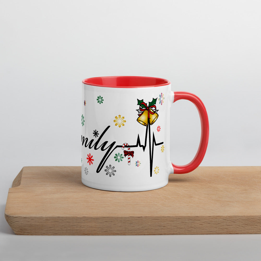 'Family Christmas' Two Toned Mug - White