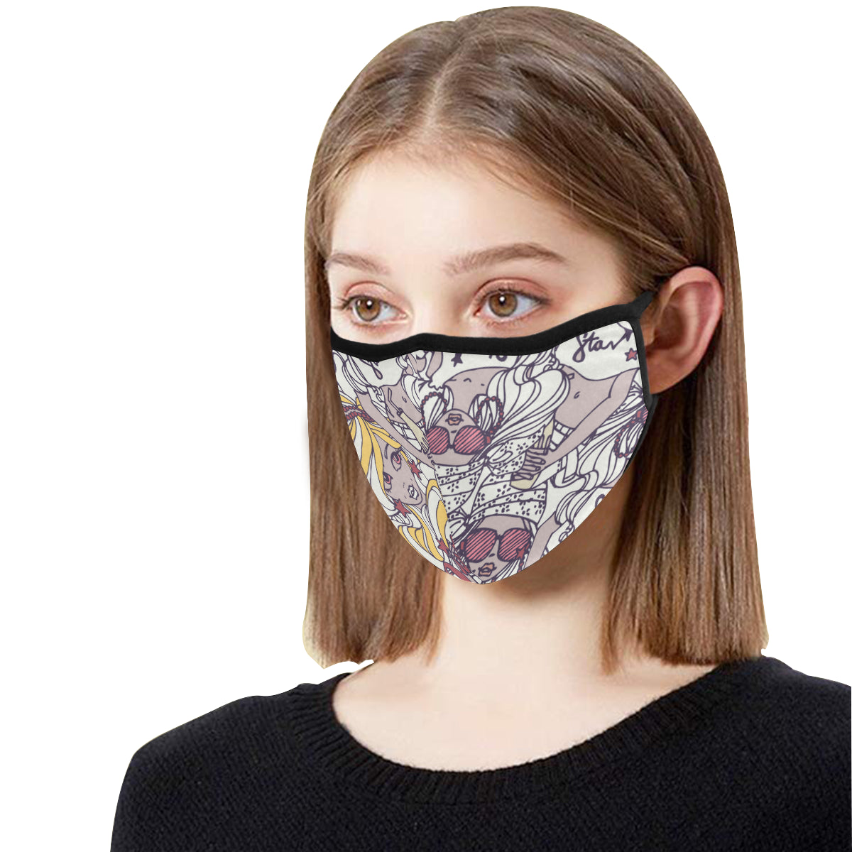 Amazonians Cotton Fabric Face Mask with filter slot (30 Filters Included) - Non-medical use