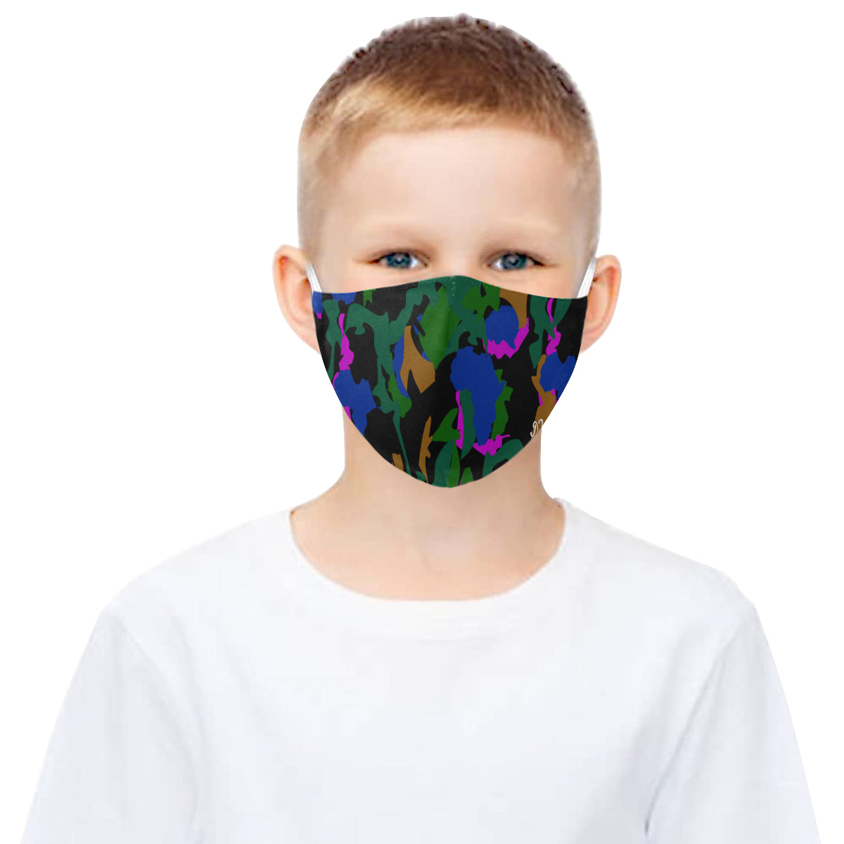 flyersetcinc Camo Print Cotton Fabric Face Mask with Filter Slot & Adjustable Strap - Non-medical use (2 Filters Included)