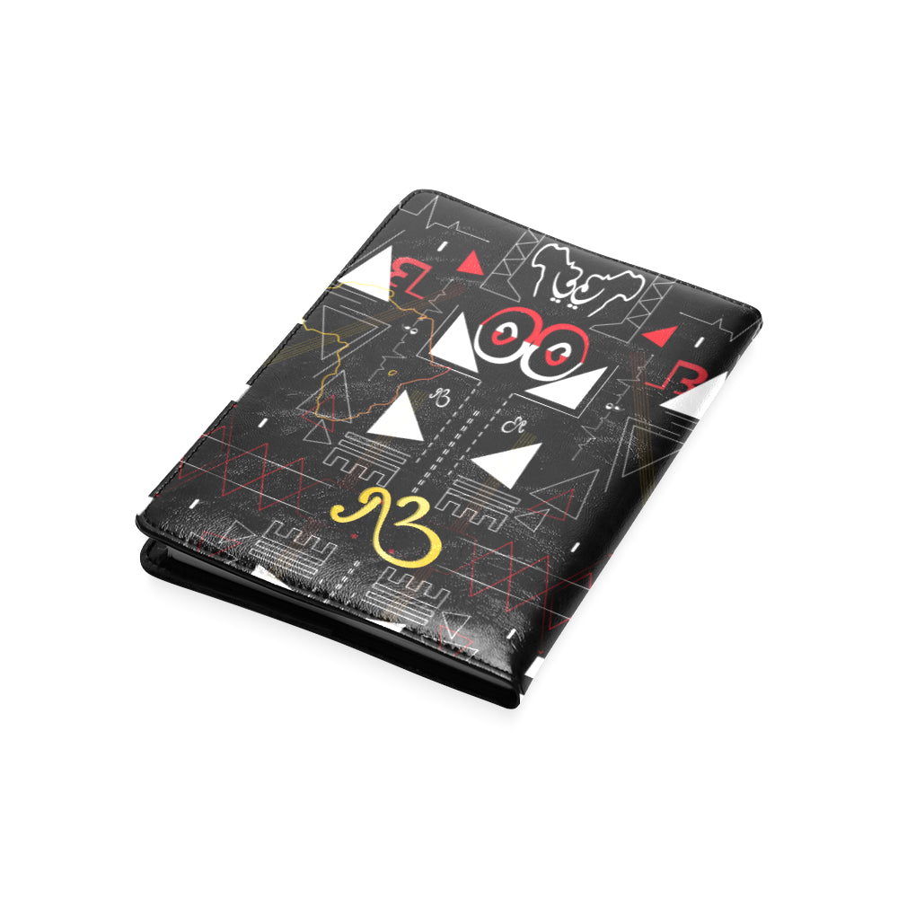 flyersetcinc Linear Print A5 Leatherette Notebook