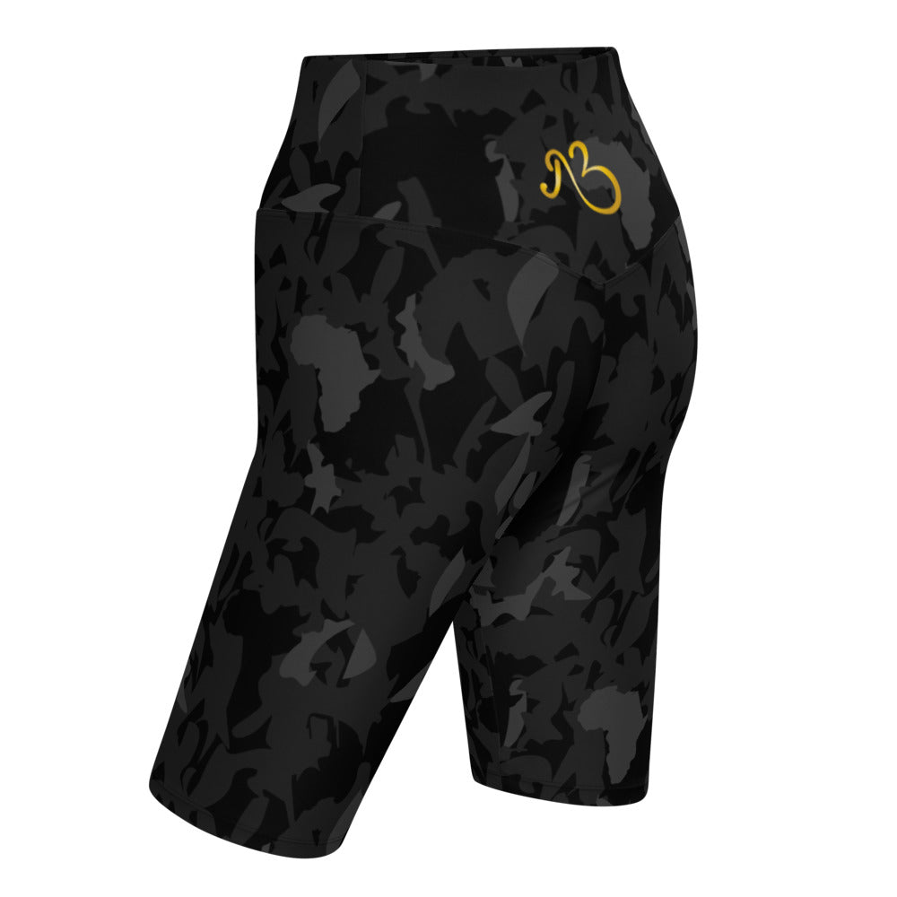flyersetcinc Camouflage Biker Shorts - Camo Noir