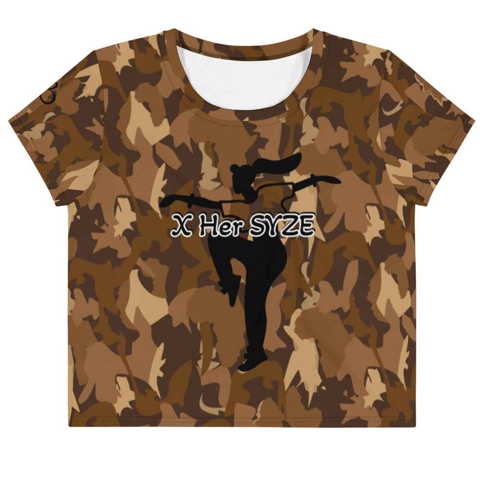 flyersetcinc Camouflage Crop Top Tee - Nude Camo