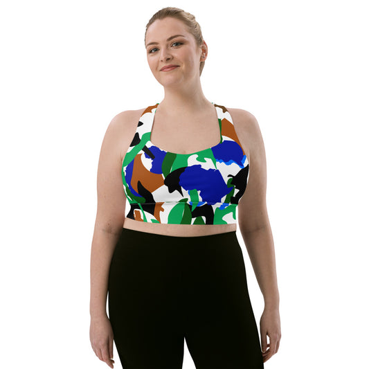 flyersetcinc Camo Print Compression Sports Bra